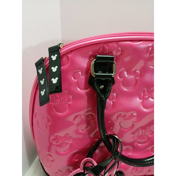 DISNEY x LOUNGEFLY Pink Minnie‎ Loves Mickey Large Dome Satchel Bowling Bag main image 15